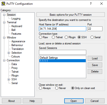 putty-public-ip